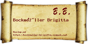 Bockmüller Brigitta névjegykártya